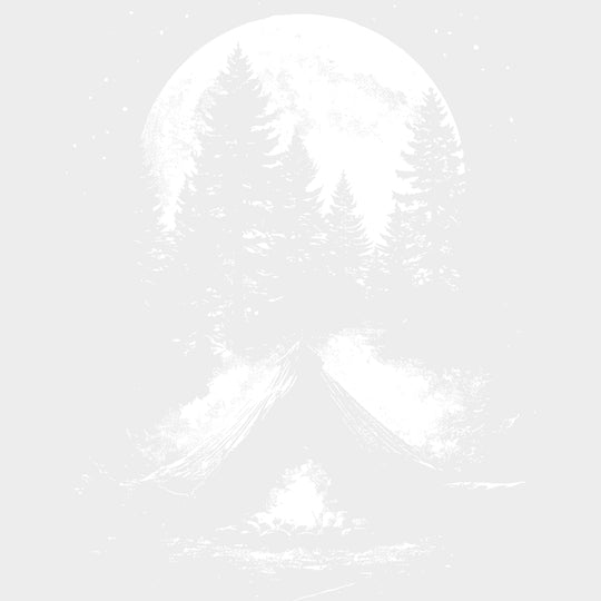 Camping In The Moonlight - Camping DTF Transfers - Adult Unisex - S & M (10’’) / Light Color Design (See Imaging)