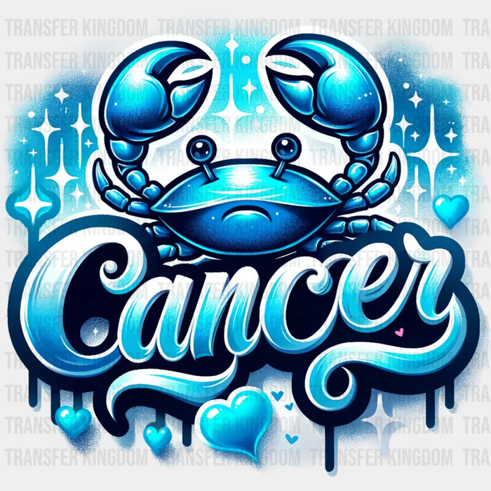 Cancer Blue And Pink - Zodiacs & Horoscopes DTF Transfer