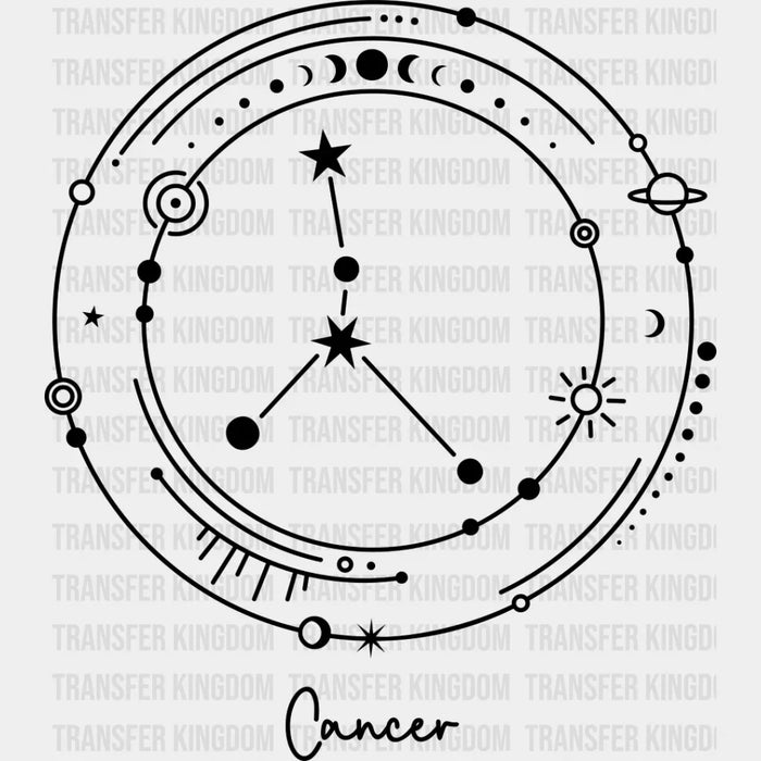 Cancer Constellation Design - Zodiac DTF Transfer