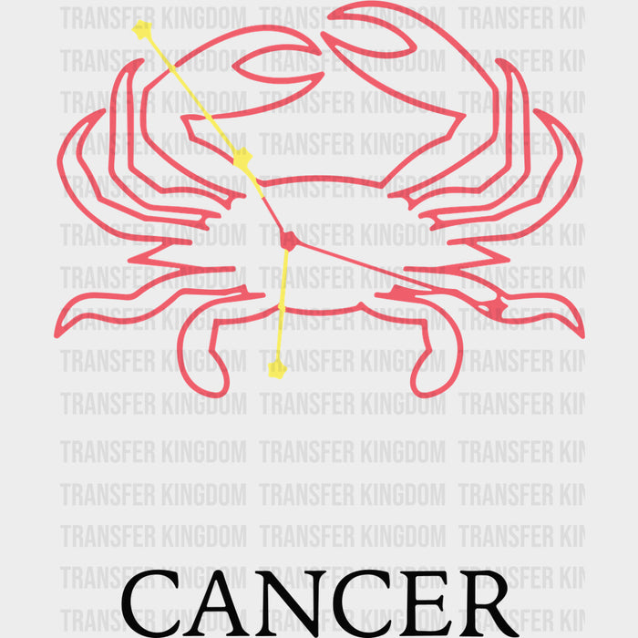 Cancer Raspberry Constellation - Zodiacs & Horoscopes DTF Transfers