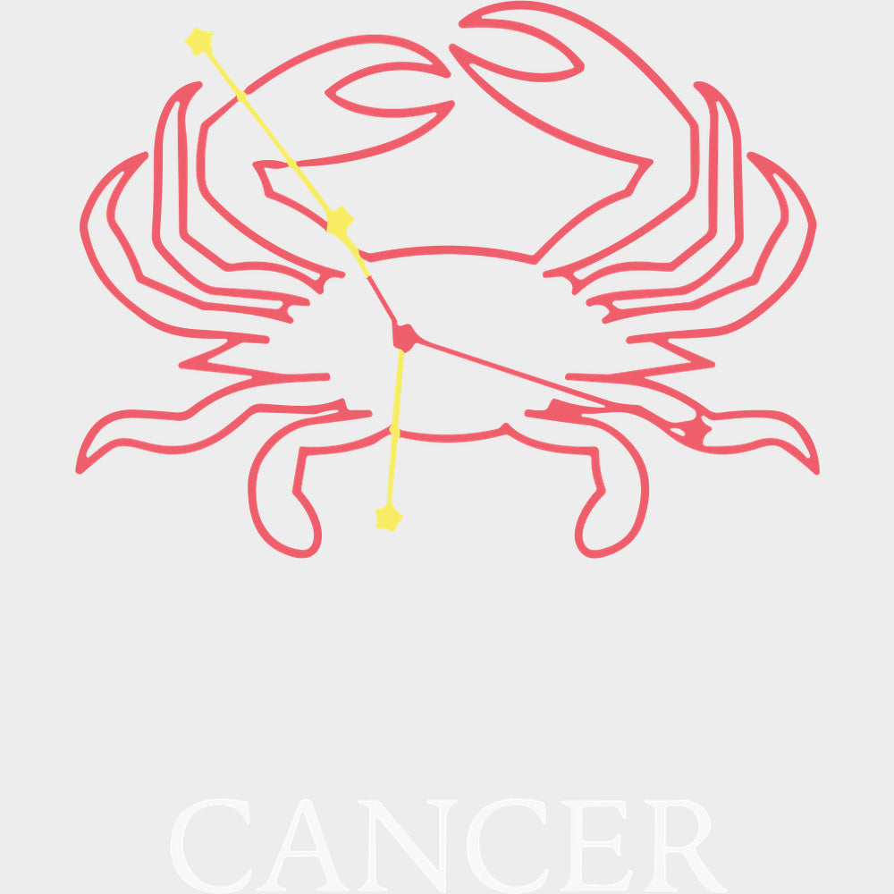 Cancer Raspberry Constellation - Zodiacs & Horoscopes DTF Transfers - Adult Unisex - S & M (10’’) / Light Color Design