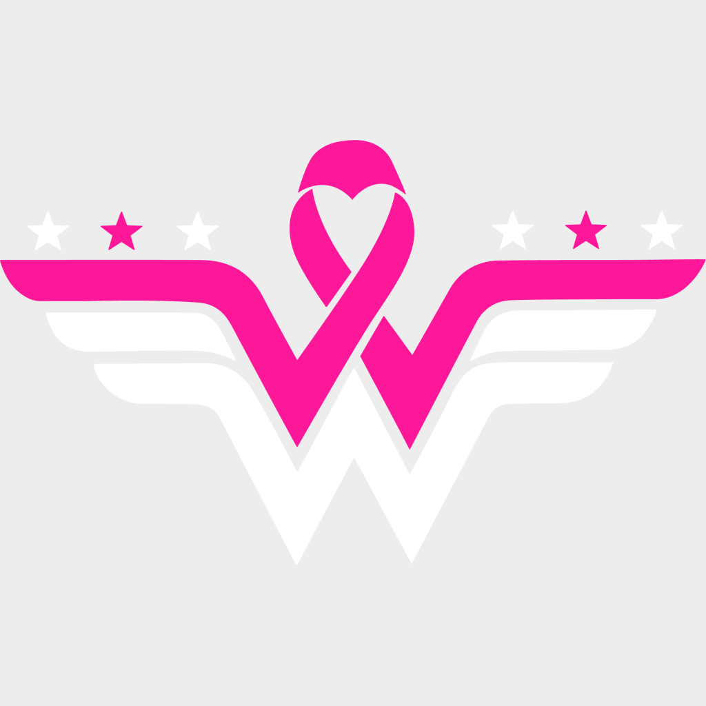 Cancer Ribbon Wonder Women Transfer Warrior Breast Fighter Awareness Strong Unisex - S & M ( 10 ) /