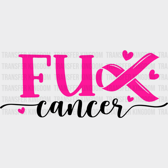 Cancer Support Design - Dtf Heat Transfer Unisex S & M ( 10 ) / Dark Color See Imaging