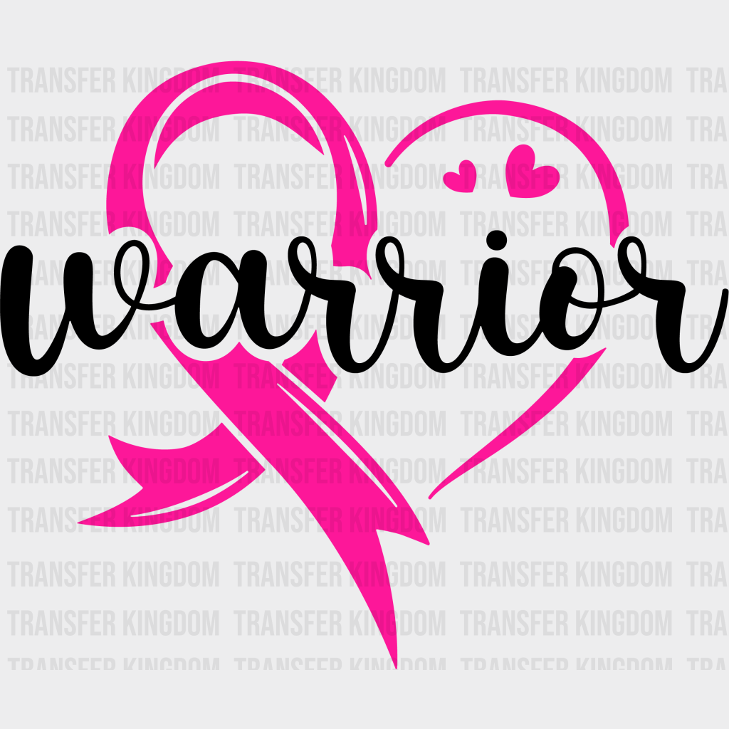 Cancer Warrior Ribbon Design - Dtf Heat Transfer Unisex S & M ( 10 ) / Dark Color See Imaging