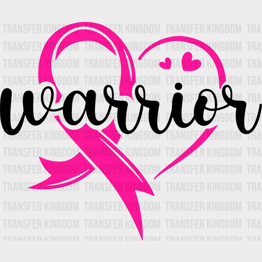 Cancer Warrior Ribbon Design - Dtf Heat Transfer Unisex S & M ( 10 ) / Dark Color See Imaging