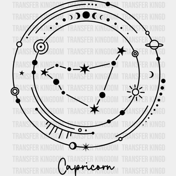 Capricorn Constellation Design - Zodiac DTF Transfer