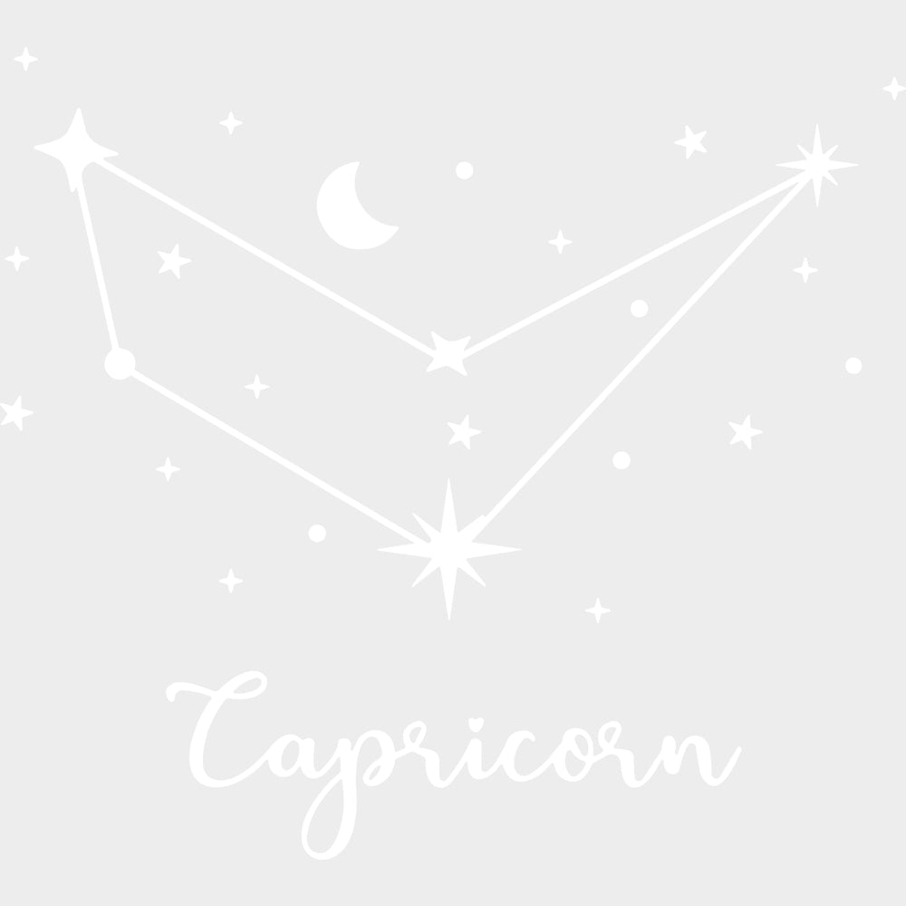 Capricorn Constellations - Zodiacs & Horoscopes DTF Transfers - Adult Unisex - S & M (10’’) / Light Color Design (See