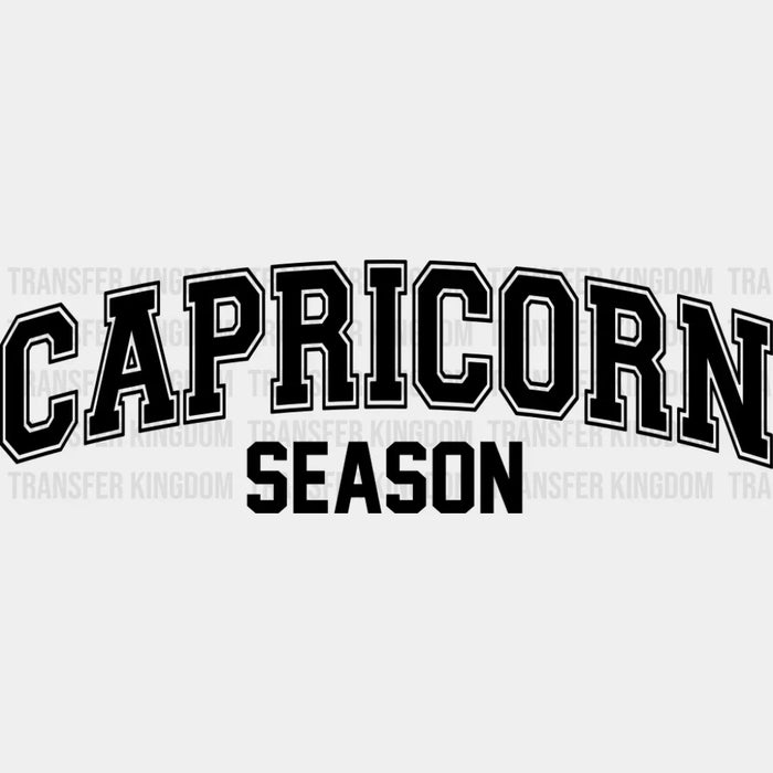Capricorn Season Retro Design - Zodiacs And Horoscopes DTF Transfer