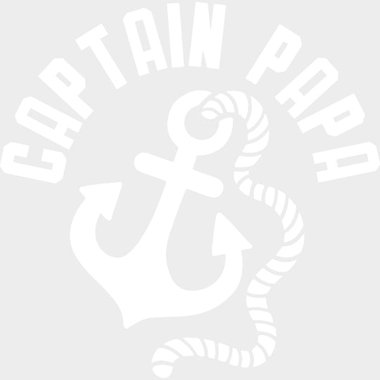Captain Papa, Anchor - Boating DTF Transfers transfer-kingdom Light Color Design (See Imaging)