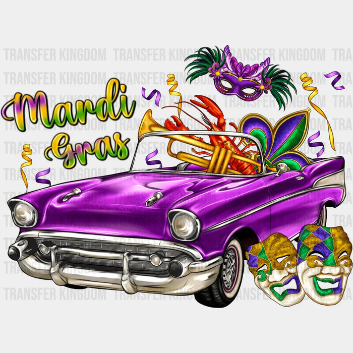 Car Mardi Gras Design- Mardi Gras DTF heat transfer