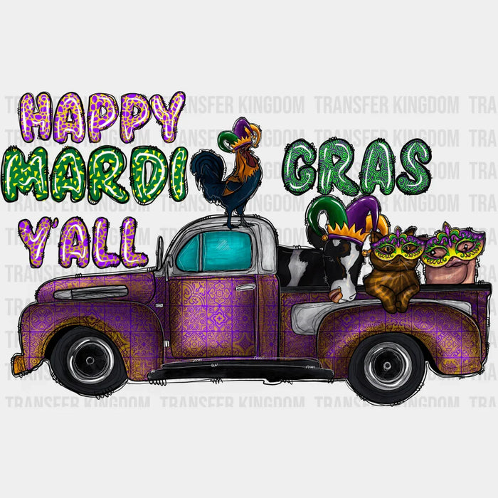 Car Mardi Gras Design- Mardi Gras DTF heat transfer