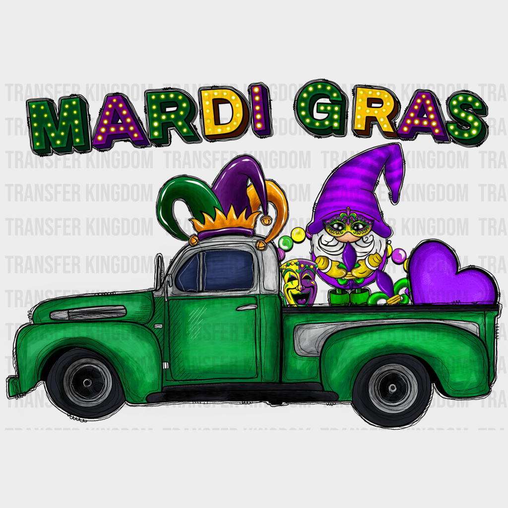 Car Mardi Gras Design- Dtf Heat Transfer