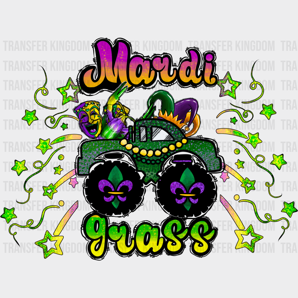 Car Mardi Gras Design- Dtf Heat Transfer