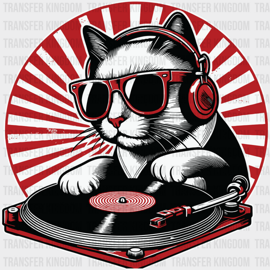 Cat Dj Turntable Design - Cats Iron On Dtf Transfer