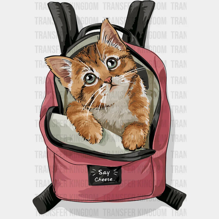 Cat In A Backpack - Cats DTF Transfer