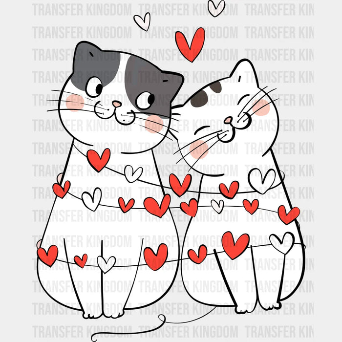 Cat Love Valentine's Day Design - DTF heat transfer