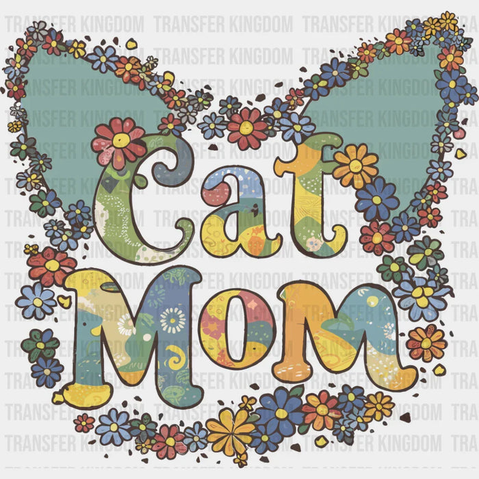 Cat Mom Flowers - Mother's Day DTF Transfer