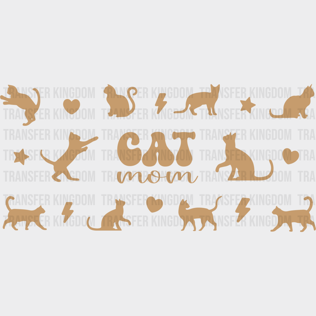 Cat Mom Mother’s Day Uv Dtf Transfer Cup Wrap Sticker