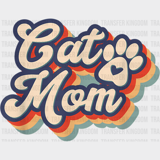 Cat Mom Paw Design - Cats Iron On Dtf Transfer