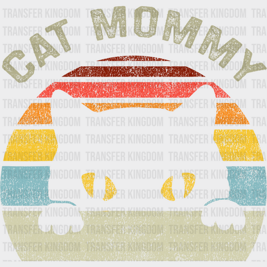 Cat Mommy Colorful Design - Cats Iron On Dtf Transfer