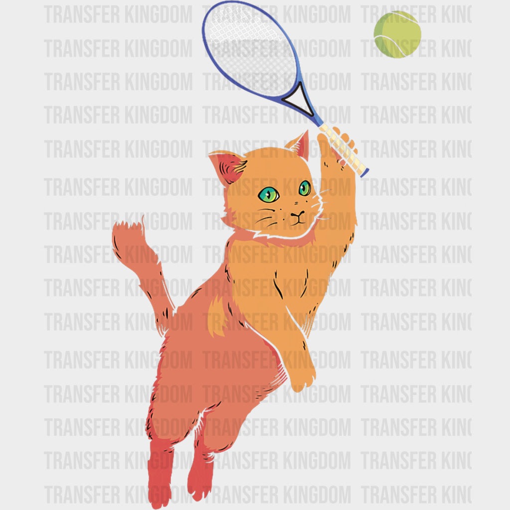 Cat Serving - Tennis DTF Transfers