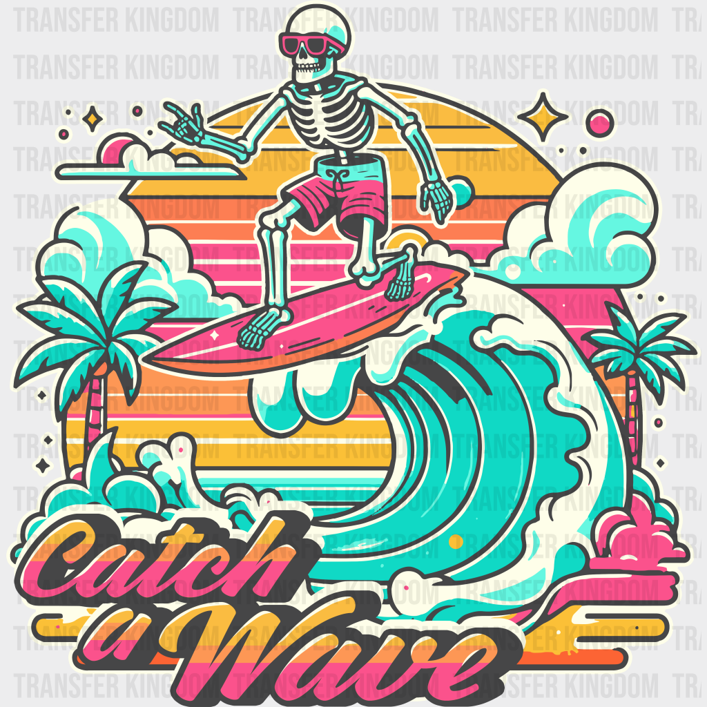 Catch Wave Design - Surfing Dtf Transfer