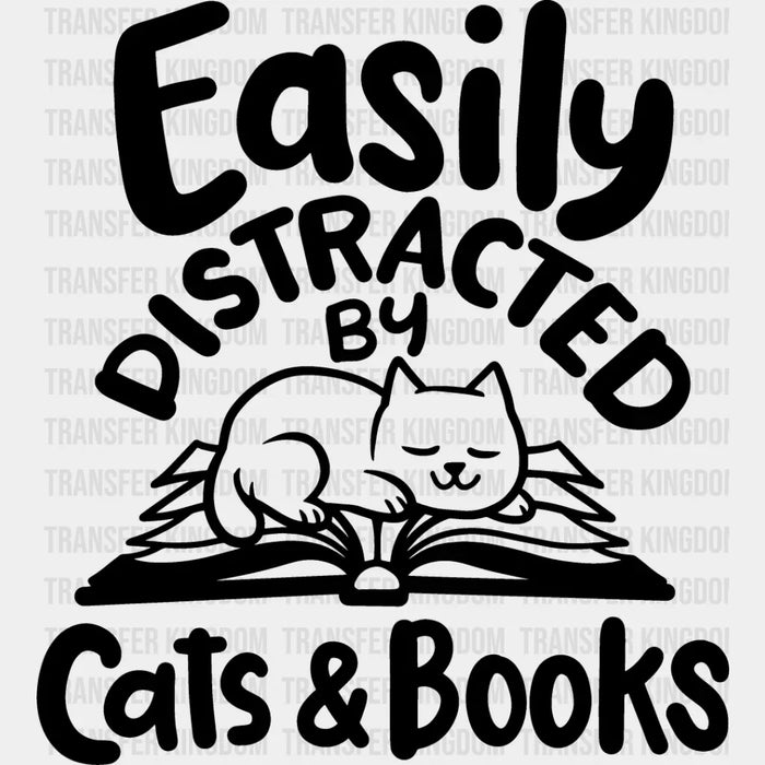 Cats And Books - Reading DTF Heat Transfer