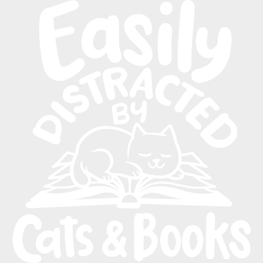 Cats And Books - Reading Dtf Heat Transfer Unisex S & M (10’’) / Light Color Design See Imaging