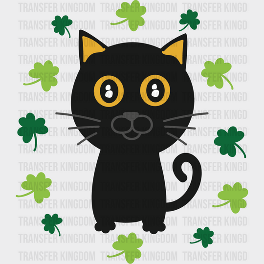 Cats B&W St. Patrick's Day Design - DTF heat transfer - Transfer Kingdom