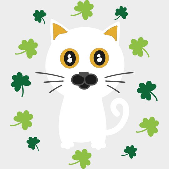 Cats B&W St. Patrick's Day Design - DTF heat transfer - Transfer Kingdom