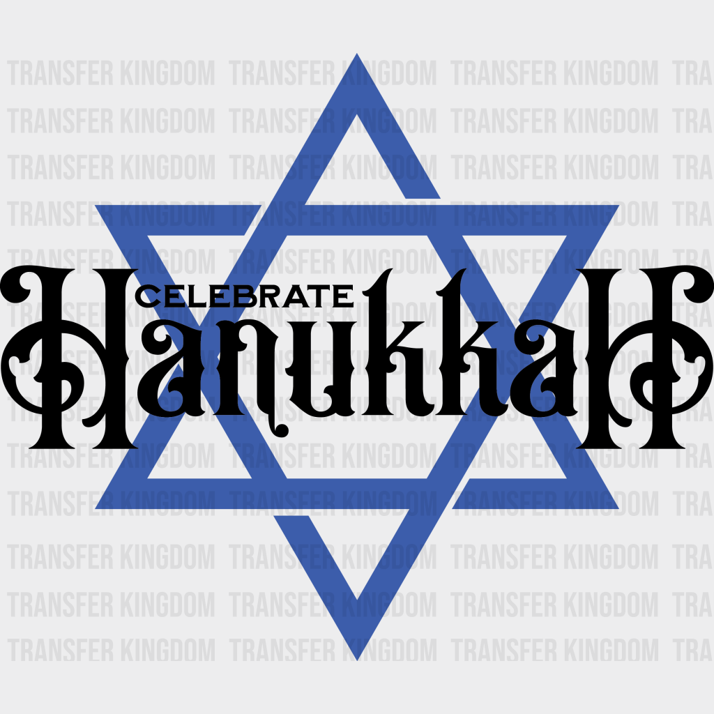 Celebrate Hanukkah Design - Dtf Heat Transfer Unisex S & M (10’) / Dark Color (See Imaging)