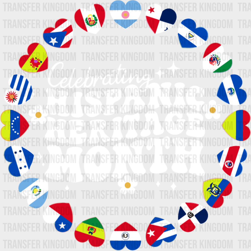 Celebrating Hispanic Heritage Month Circular Design - Hispanic Heritage Month DTF Transfer