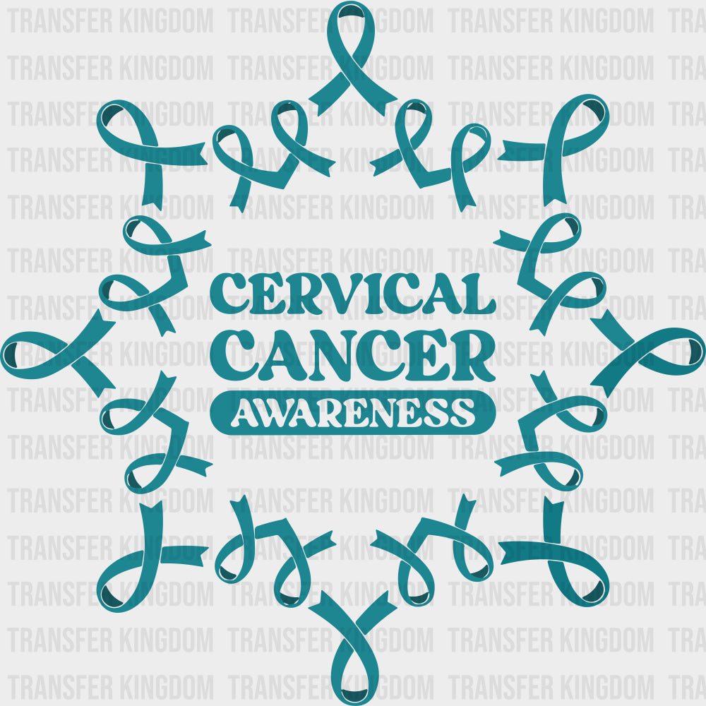Cervical Cancer Awareness Ribbons - Cervical Cancer DTF Transfers