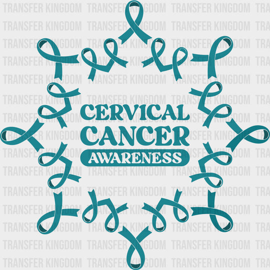 Cervical Cancer Awareness Ribbons - Cervical Cancer DTF Transfers