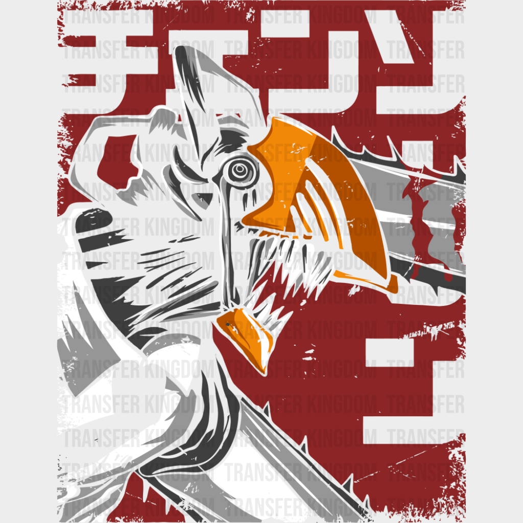 Chainsaw Man Red Design - Anime DTF Transfer