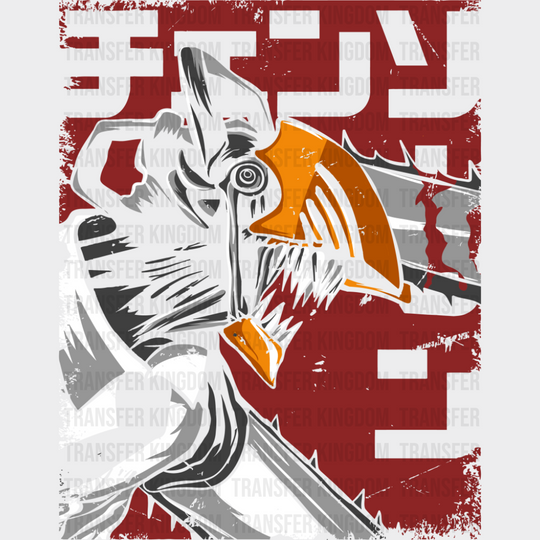 Chainsaw Man Red Design - Anime DTF Transfer