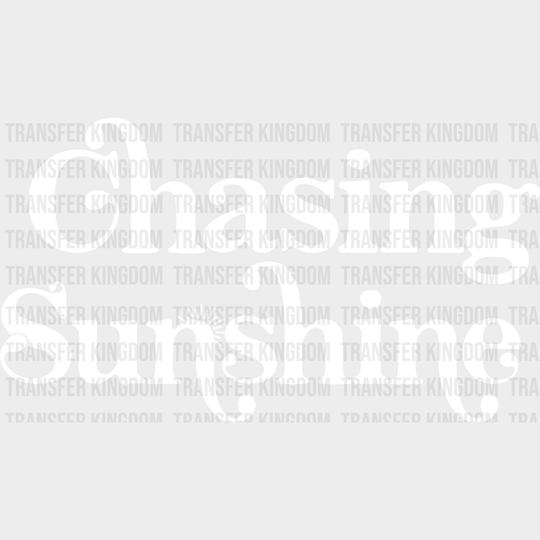 Chasing Sunshine Summer Dtf Transfer Unisex - S & M (10’) / Light Color Design See Imaging