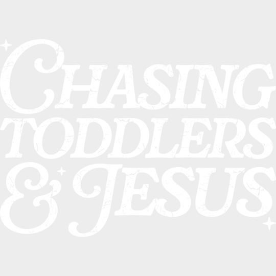Chasing Toddlers & Jesus - Christianity DTF Transfer Adult Unisex - S & M (10’’) / Light Color Design (See Imaging)