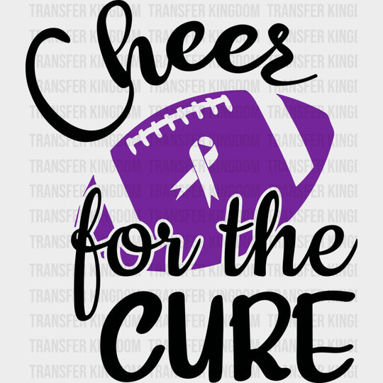 Cheer For The Cure - Hodgkin’s Lymphoma Cancer DTF Transfers - Adult Unisex - S & M (10’’) / Dark Color Design (See