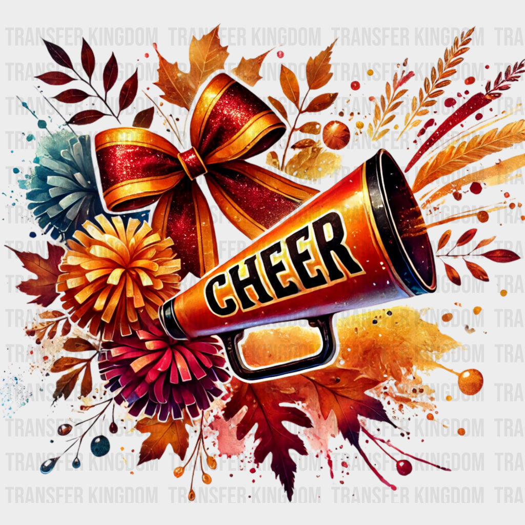 Cheer Orange Fall Themed - Cheerleading DTF Transfers