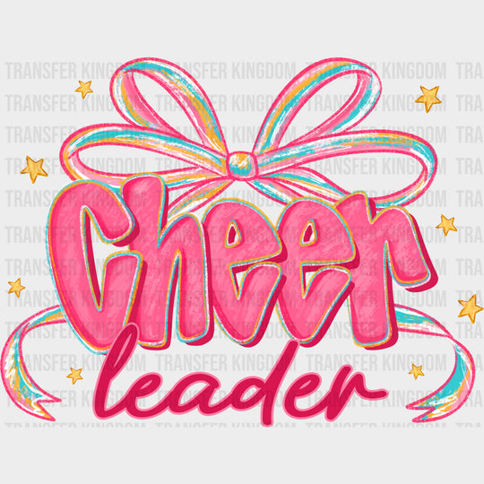 Cheerleader Pink & Cyan Ribbon - Cheerleading DTF Transfers