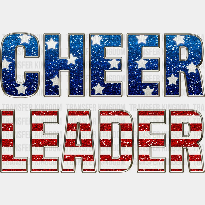 Cheerleader USA Flag Design - Cheerleader DTF Heat Transfer