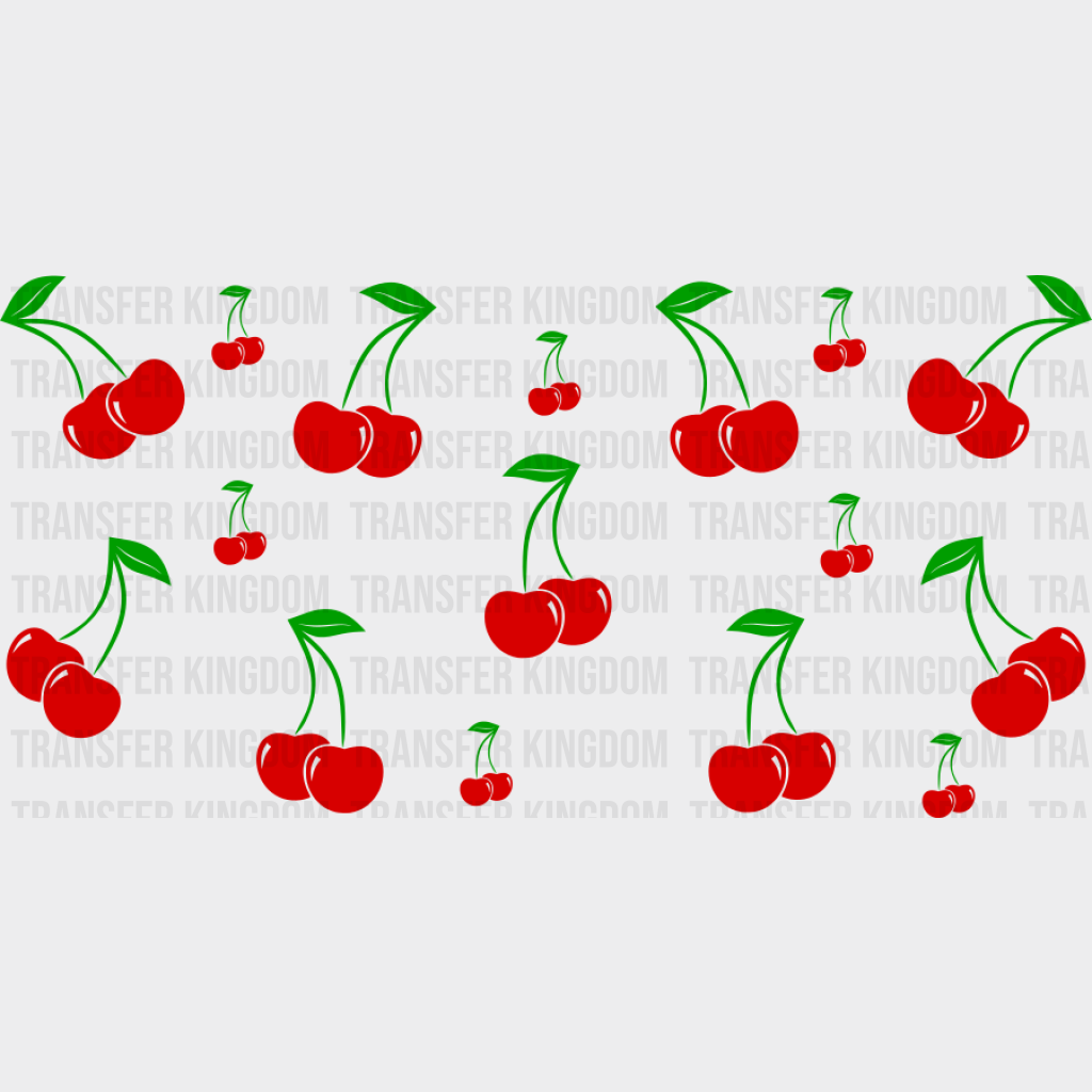 Cherries Uv Dtf Transfer Cup Wrap Sticker