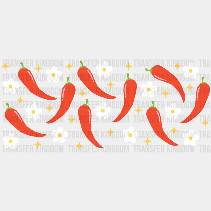 Chilies UV DTF Transfer Cup Wrap UV DTF Sticker