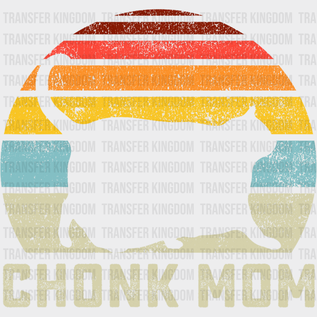 Chonk Mom Colorful Design - Cats Iron On Dtf Transfer