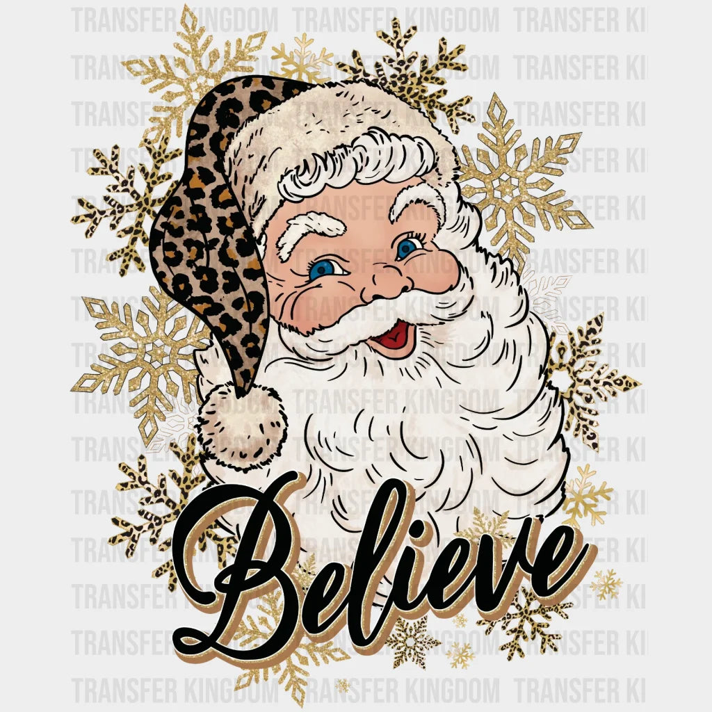 Christmas Believe Santa Design - Dtf Heat Transfer