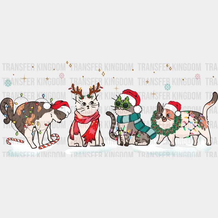 Christmas Cats In Snow - Christmas DTF Transfer