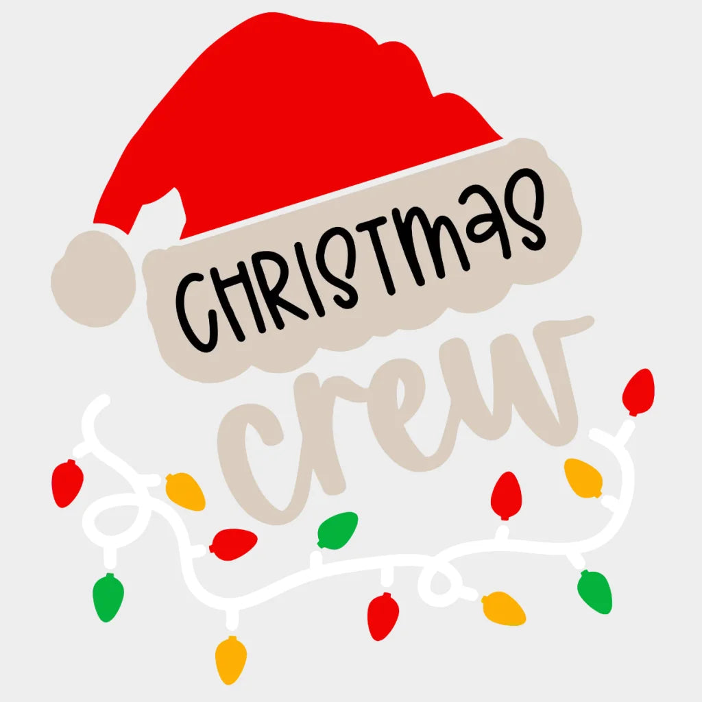 Christmas Crew Santas Hat Design Dtf Heat Transfer