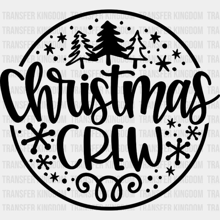 Christmas Crew Tree Design, Family Christmas Design, Dtf Heat Transfer