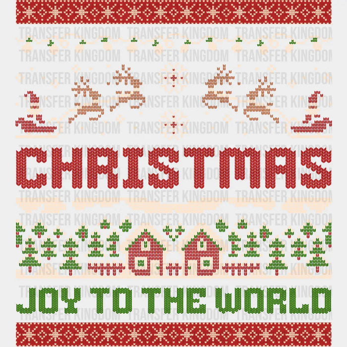 Christmas Joy To The World - Christmas DTF Transfer